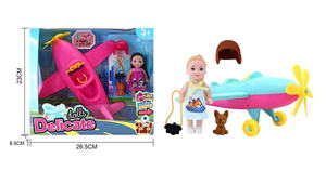 Nouveau Set de Jeu 2026 <span class=keywords><strong>en</strong></span> Plastique de <span class=keywords><strong>Haute</strong></span> Qualité : Avion de Ligne avec Deux Mini-Poupées, Ensemble Maison de Jeu pour Filles avec Table et Chaises - Product Image 3