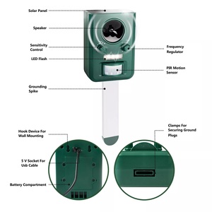 <span class=keywords><strong>Répulsif</strong></span> Solaire Ultrasonique pour Animaux, Modèle Amélioré 2026, en ABS Robuste, Rechargeable par USB, pour Usage Extérieur, Contre Souris, Chats, Martres et Oiseaux - Product Image 3