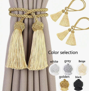 Vendita calda di lusso elegante intrecciato cravatta <span class=keywords><strong>con</strong></span> nappine a tendina <span class=keywords><strong>con</strong></span> nappine lunghe nappine - Product Image 6