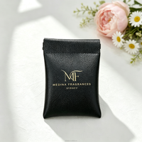 Pochette de voyage pour cosmétiques et bijoux en cuir PU imperméable avec logo personnalisé, fermeture magnétique