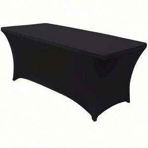 Good Quality Custom Made Polyester Waterproof Fitted Stretch Spandex <b>Table</b> Cover <b>Table</b> <b>Cloths</b> for Trade Show - Product Image 6