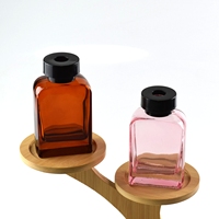 Bouteille en verre de diffuseur d'arôme à roseaux multicolore de luxe personnalisée de 100 ml en gros Bouteille de diffuseur d'arôme de 200 ml