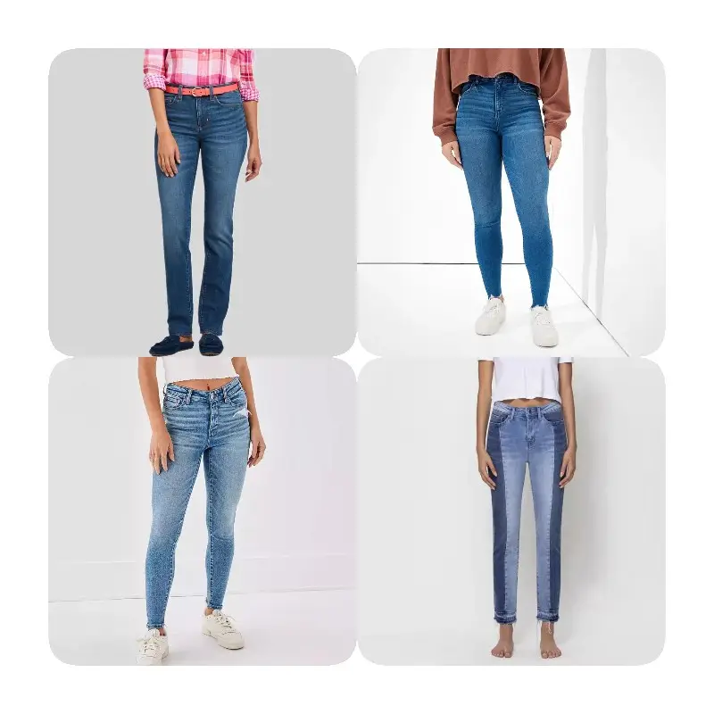 Mode Street Gescheurde Jeans Voor Dames, Dames Met Hoge Taille Jeans Denim Skinny Stretch Jeans Stock Kavels