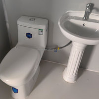 Nouvelles toilettes préfabriquées portables, douches et toilettes mobiles de luxe à faible coût pour chantier de construction, toilettes extérieures amovibles