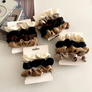 Élastique à cheveux en satin haut de gamme pour femme, très élastique et durable, avec nœud élégant, pour queues de cheval et chignons - Product Image 4