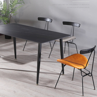 Chaises de salle à manger et tabourets de bar sur mesure de style nordique, dossier haut, structure en fer, design durable, pour la maison et le bureau, personnalisables