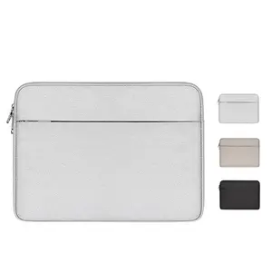 Fashion Slim Waterproof Gray Laptop Tablet Sleeve Bag 13 14 15 15.6 inch Zipper Business Notebook Computer Case for MacBook