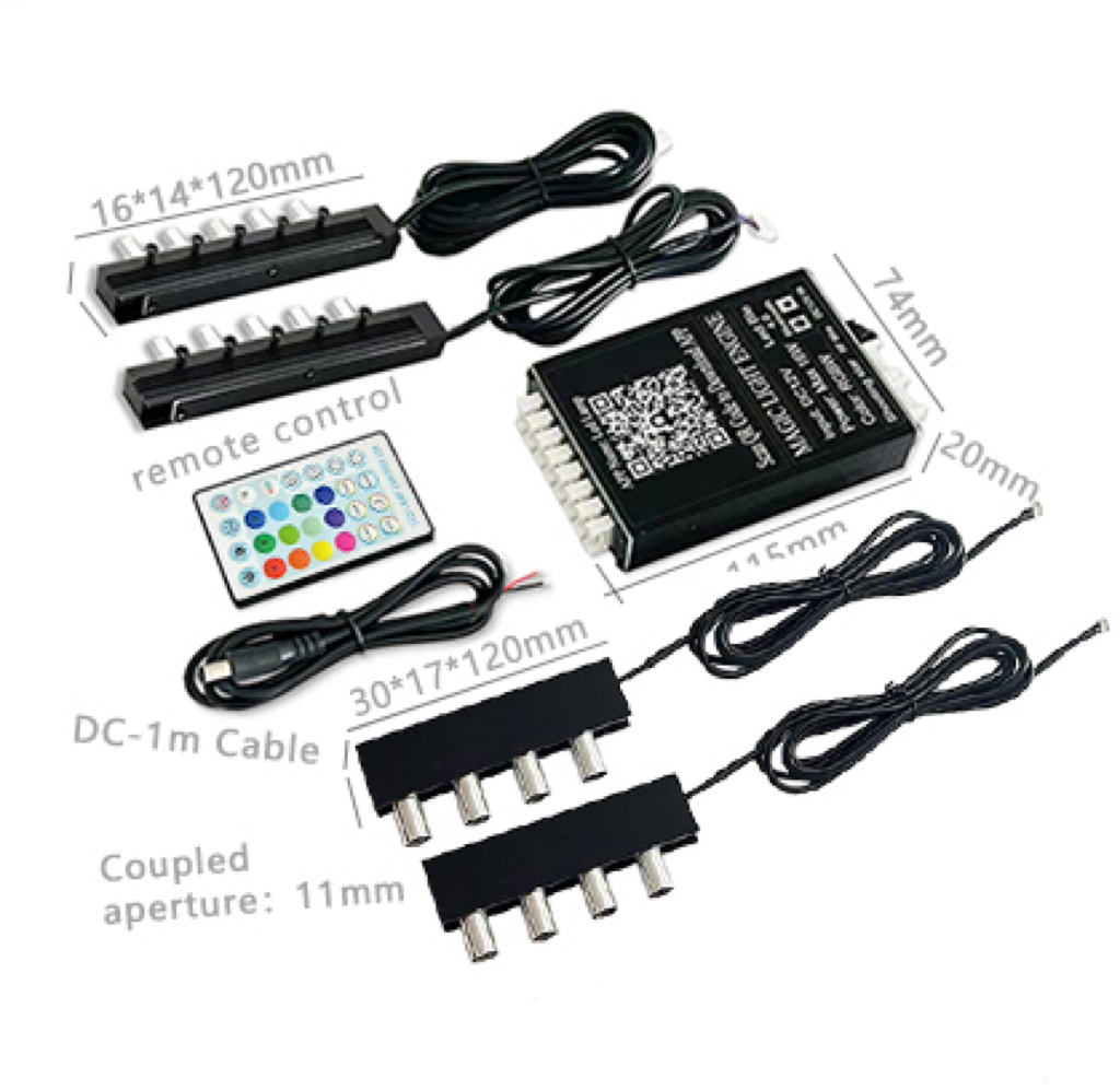 6 Estrellas RGB + 10 Meteoritos 1250 piezas de fibra