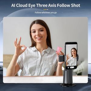 Nouveau Pixel A200 stabilisateur de cardan à suivi automatique Rotation à 360 degrés Selfie Stick avec jeu de lumière de remplissage 3 AI Cloud Eye trois axes - Product Image 5