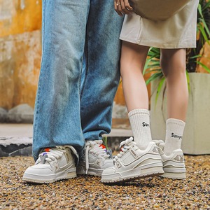Chaussures de marche à plateforme épaisse, baskets décontractées à lacets, légères, antidérapantes, à bout rond, pour un usage quotidien - Product Image 4