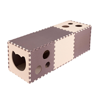 Tunnel pliable pour chat DIY, lit tunnel pour animaux de compagnie connectable à 3 voies, labyrinthe en feutre durable résistant aux morsures pour jeu interactif en intérieur