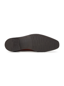 Zapatos Oxford formales de hombre con punta redonda, de cuero importado, con cordones, forro de cuero DD, plantilla de cuero Ortholite y suela de TPR. - Product Image 3