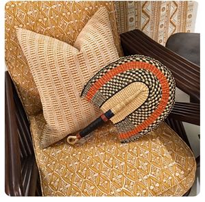 手作りモダンスタイルガーナアフリカわら織り壁装飾ベトナム輸入海草色記念日 - Product Image 6