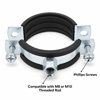 Support de fixation robuste en acier galvanisé pour tuyaux, pince de suspension pour systèmes de drainage et de plomberie industriels