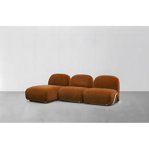 Sofá Modular Moderno en Forma de L Semicircular con Relleno de Espuma y Tapicería de Tela, Muebles de Diseño para Sala de Estar - Product Image 5