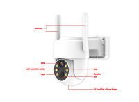 Nouvelle caméra de sécurité solaire PTZ Tuya, extérieure, IP65, étanche, sans fil, caméra CCTV, audio bidirectionnel, vision nocturne, détection de mouvement PIR