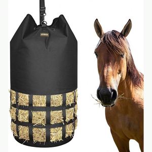 Échantillon gratuit : Sac de foin à alimentation lente pour chevaux, chèvres, moutons, sac de foin suspendu pour chevaux, pour écurie, pâturage, jouet de détente - Product Image 1