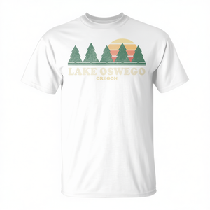 T-shirt vintage retrò Lake Oswego Oregon stile anni '70 vestibilità unisex - Product Image 2