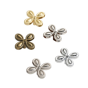 Lideshi Four Leaf Clover Cabinet Handle Chrome Plated Single Hole Drawer Wardrobe <b>Door</b> <b>Knob</b> Durable Furniture Hardware - Product Image 3