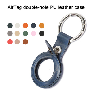 Étui porte-clés en cuir PU localisateur étui de protection pour étuis Airtag porte-clés -- disponible en stock - Product Image 6