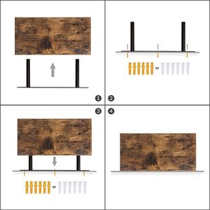 Estantes Flotantes <span class=keywords><strong>para</strong></span> Pared al por Mayor, Juego de 2 Estantes de Pared de 40/60/80/100/120/140 cm, Estante Colgante con Soportes Invisibles - Product Image 4