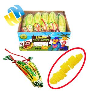 Chất Lượng Cao Cam Hình Chuối Fudge Sâu Bướm Hình Thạch Hỗn Hợp Trái Cây Hương Vị Kẹo Nhát Cho Trẻ Em Vui Vẻ Trẻ Em Sáp Kẹo Hộp - Product Image 3