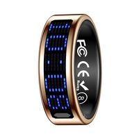 Anillo Inteligente SQY01 con Pantalla Digital, Resistente al Agua IP68, Monitor de Actividad Física, Sueño y Salud, Metálico