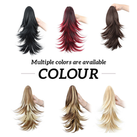 Extensions de cheveux queue de cheval à pince, postiche synthétique superposé pour femme, coiffure quotidienne