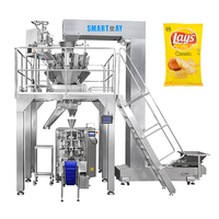 Machine d'emballage verticale VFFS automatique pour snacks, pop-corn, chips de banane et de pomme de terre, avec pesage et remplissage d'azote - Prix