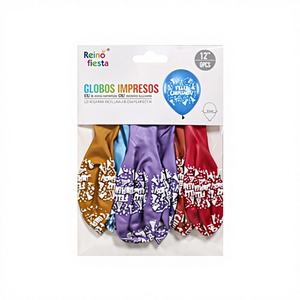 Ballons de fête Peiyong de 12 pouces, imprimés en couleurs mélangées, modèle 50322, pour les célébrations d'anniversaire - Product Image 1