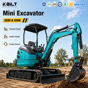 รถขุดตีนตะขาบขนาดเล็ก 1.7 ตัน ขับเคลื่อนด้วยยาง สำหรับงานก่อสร้างท่อ - Product Image 2