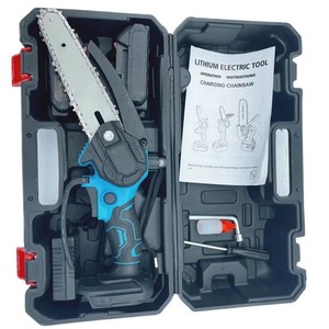 Motosierra Inalámbrica Portátil de Una Mano, Juego de Herramientas Eléctricas para Cortar Madera, Mini Sierra de Batería Recargable para Aplicaciones de Corte de Madera - Product Image 3