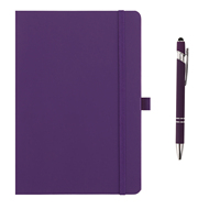 Ensemble cadeau de carnet d'entreprise avec logo personnalisé, carnet en cuir PU écologique, couverture rigide avec stylo