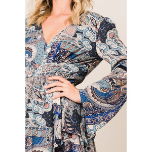 Mini Abito Blu Stampato Avery - Product Image 1