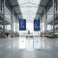 Kiosque d'auto-enregistrement avec SDK et lecteur de codes-barres pour hôtels et aéroports, écran LCD sur pied, fabricant d'origine