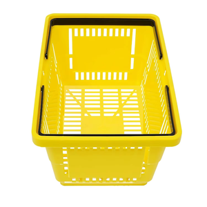 Paniers de courses en plastique écologiques de 22 L avec 2 poignées pour supermarchés et épiceries - Product Image 1