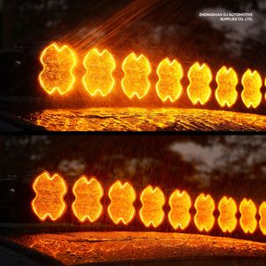 Barra de Luz LED Modular Enlazable de 38 Pulgadas para Techo de Toyota Hilux Vigo Nissan NP300, <span class=keywords><strong>Reflector</strong></span> DRL Ámbar, Luz de Trabajo Todoterreno, IP69K - Product Image 2