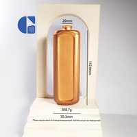 Bouteille de parfum en verre doré rectangle unique de luxe 100ml bouteilles vides de parfum en gros