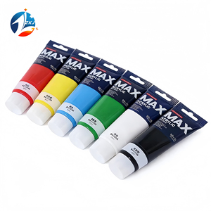 <span class=keywords><strong>Pintura</strong></span> Acrílica en Tubo de 80 ml, No Tóxica, Alta Cobertura, Pigmento Impermeable para Estudiantes, Lienzo, Vidrio, Papel, Manualidades, <span class=keywords><strong>Pintura</strong></span> a Mano, Graffiti - Product Image 1