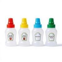 Bouteille de sauce miniature personnalisée de qualité alimentaire 23 ml, pot à condiments portable en plastique pour plats à emporter, bento, cuisine, pique-nique, vente en gros