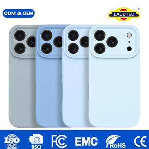 Coque de téléphone en silicone liquide OEM avec protection d'objectif de caméra surélevée 3,5 mm, antichoc et anti-chute pour iPhone 16/17 Pro/16 Pro Max - Product Image 1