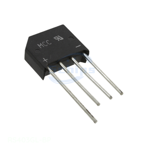 4-SIP, RS-4L Online Electronics Components Shopping In Stock BRIDGE RECT 1PHASE 200V 4A RS-4L Diodes RS403GL-BP - Product Image 1