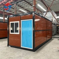 Maison pliable 2 chambres, conteneur habitable, abri de ferme pliable, chambre d'hébergement étudiante, chambre de réfugé pliable pour camp minier