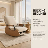 Nouveau design 2025 – Fauteuil inclinable confortable pour salon, balcon, pause déjeuner – Fauteuil à bascule