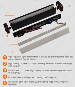 220V Wifi Dimmbare Decken profil <span class=keywords><strong>Fase</strong></span> Gu10 Flood Spot Stretch Rail Führung <span class=keywords><strong>LED</strong></span> Magnets chienen Lichter Licht leiste Modern COB 50000 - Product Image 3