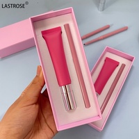 Kit de maquillage pour les lèvres OEM, tube de gloss à tête de massage en métal, crayon à lèvres imperméable assorti, ensemble cosmétique pour les lèvres à étiquette privée