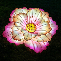 Lanternes LED colorées en forme de fleurs pour festivals chinois en plein air, Noël, Ramadan, Nouvel An, Nouvel An chinois, décoration