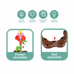 Giocattoli educativi del blocco del giardino dei bambini dall'assemblea del fiore giocattoli creativi variopinti del giardino 97 PCS - Product Image 3