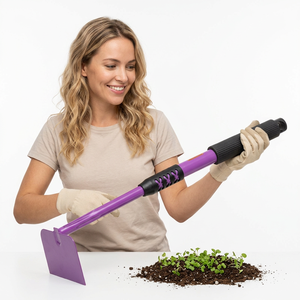 JAYA MATA JM169 Modern DIY Garden Hoe 14.5in Durable Steel Hand <b>Tool</b> with PVC Grip for Soil Care <b>Weeding</b> and Flower Bed Work - Product Image 1