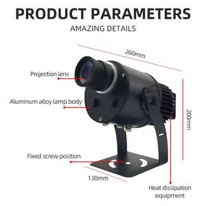 Customized 60W Gobo <strong>Projector</strong> with Full Color <strong>Rotating</strong> LED Logo HD Advertising Projection Display Lamp for Outdoor IP65 Rated - Product Image 4